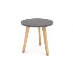 Okrągły stolik na dębowych nogach Balwoo SK-110 wysoki (fi 65 cm)