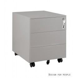 Unique Meble Metalowy kontener biurowy XD-041-3 srebrny