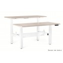 UNIQUE MEBLE biurko elektryczne Fighter Double Desk biały stelaż (160x70 cm)