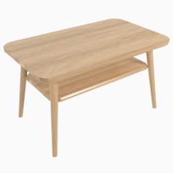 POPIÓŁ stolik prostokątny R90 z półką 110 cm