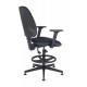 Krzesło z podnóżkiem Starter 3D Ring Base Black